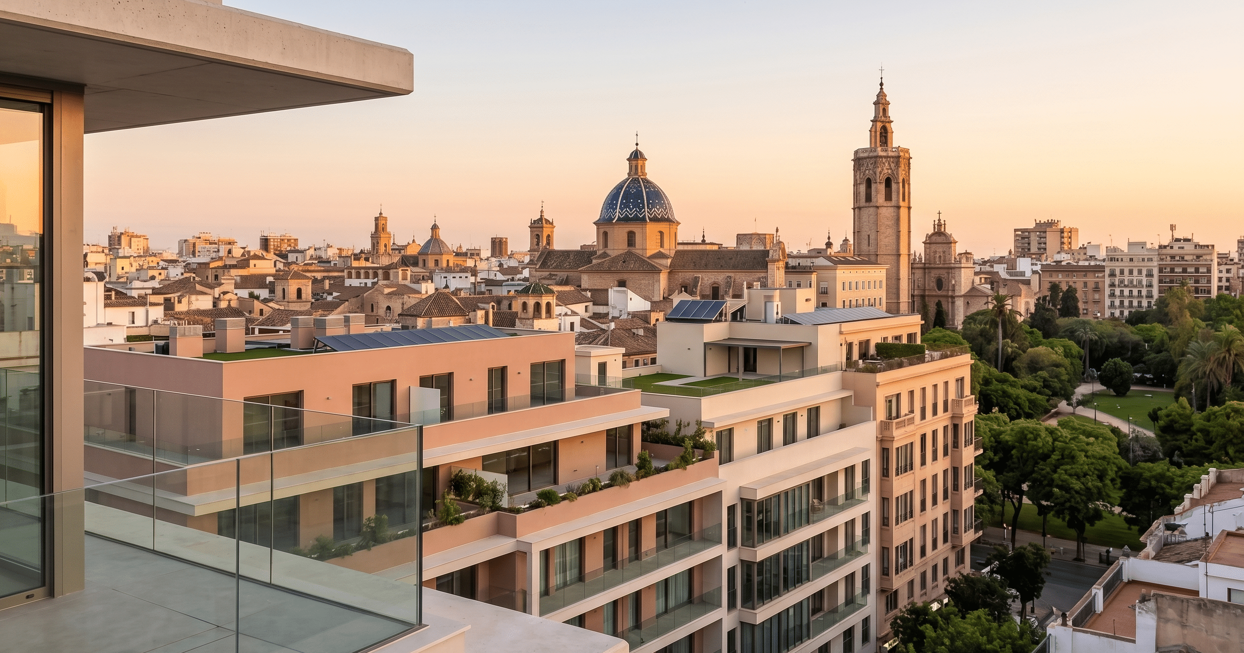 Vistas de apartamentos en una ciudad